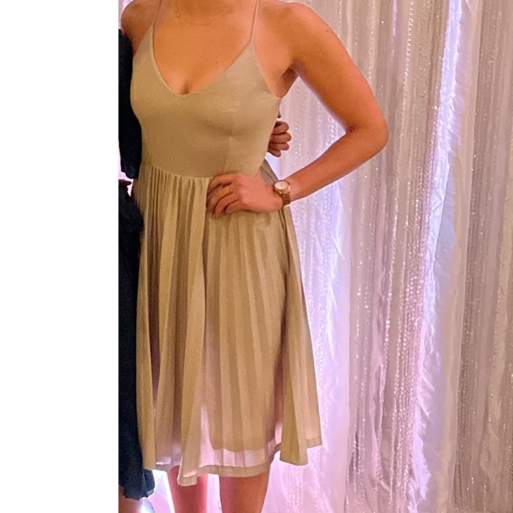 Anthropologie silver dress